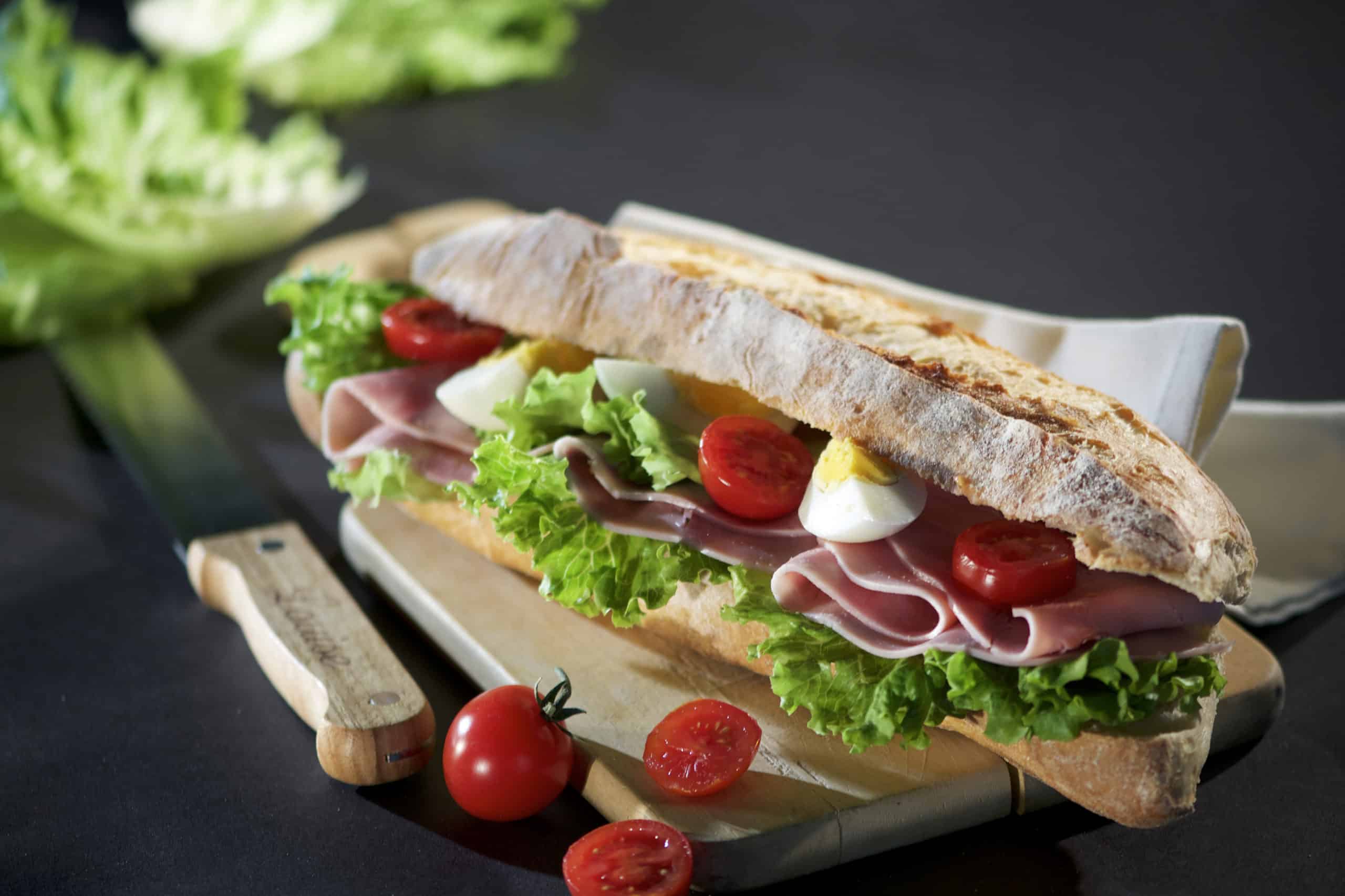 Sandwiches - Sandwich jambon/crudités - Boulangerie Louise